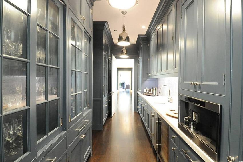 pendant lighting in galley kitchen