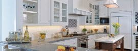 traditional-u-shaped-kitchen-with-small-island-with-carrara-marble-countertop