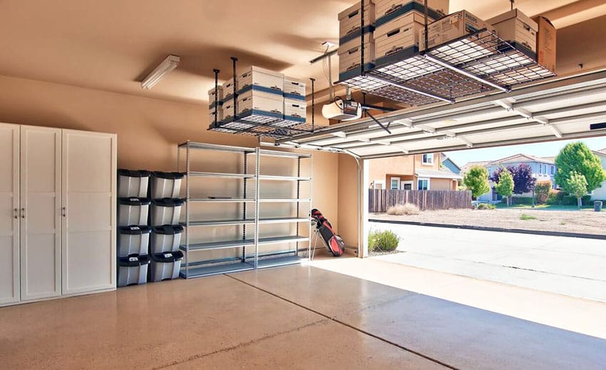Garage Storage Ideas (Cabinets, Racks &amp; Overhead Designs ...