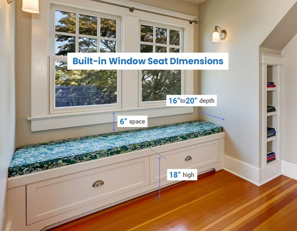 Window Seat Dimensions Standard Bench Sizes