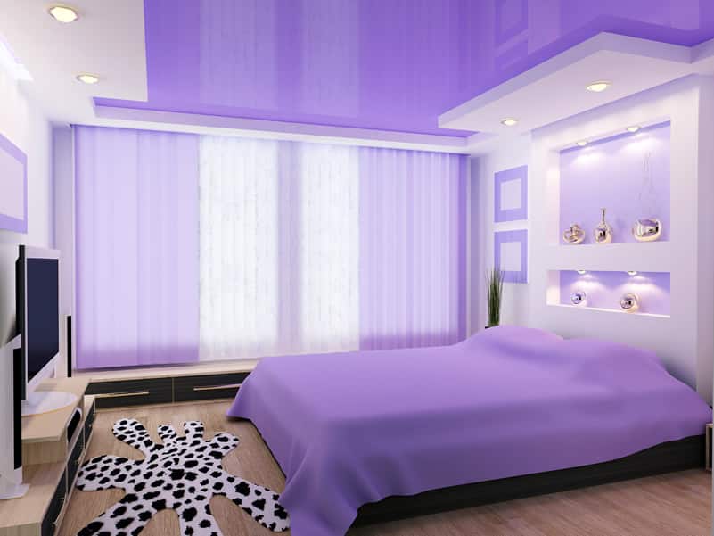 Custom purple bedroom modern design