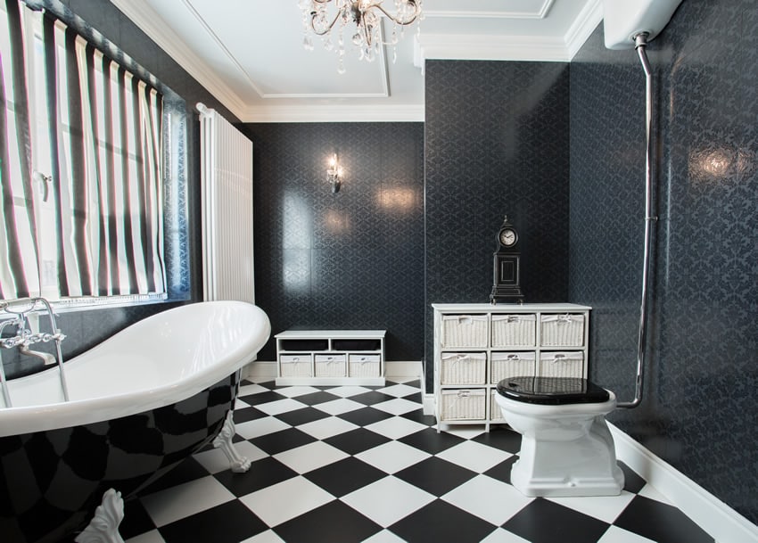 bathroom decorating ideas black and white