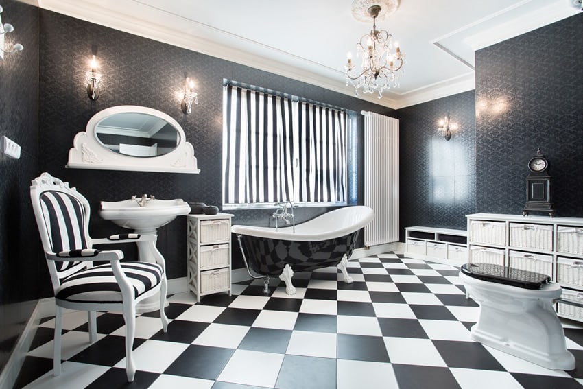 15 Black and White Bathroom Ideas (Design Pictures)