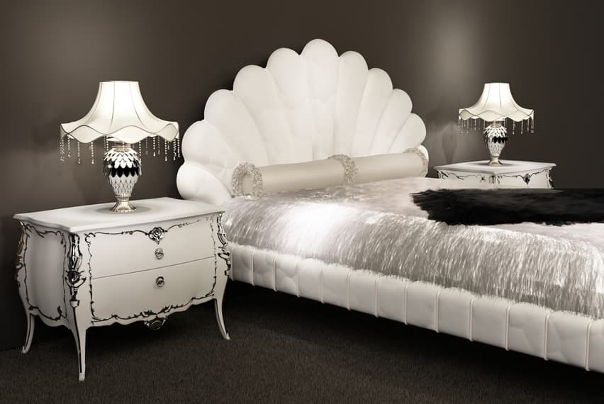 Black white theme luxury bedroom