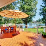 Beautiful wood deck with amazing lake view