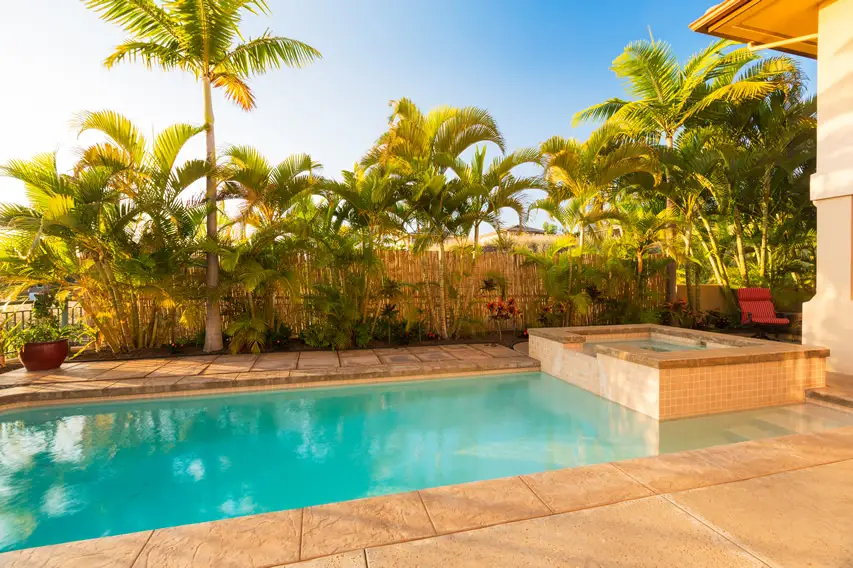 Jacuzzi that overlows to the main pool