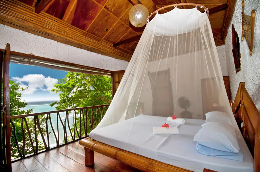 Luxury bedroom in tropical villa