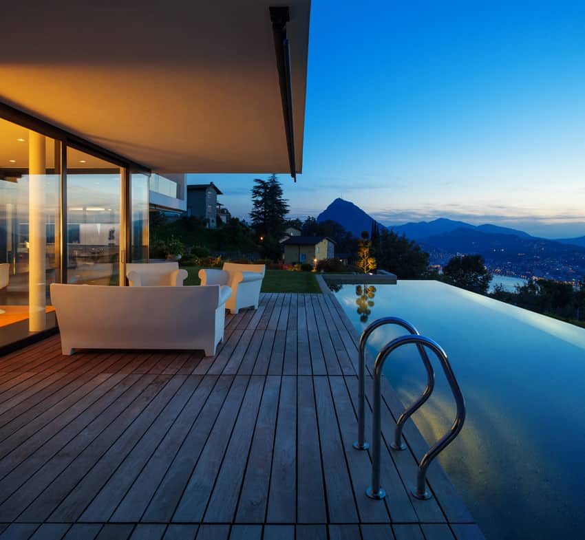 Luxury swimming pool with beautiful views