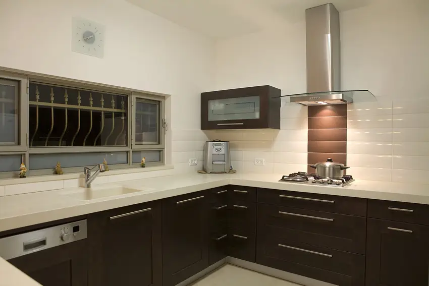 Modern kitchen in small room