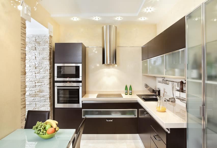 modern design of small kitchen