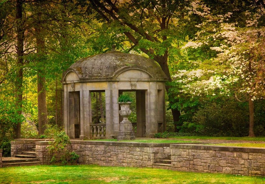 Stone gazebo in the park