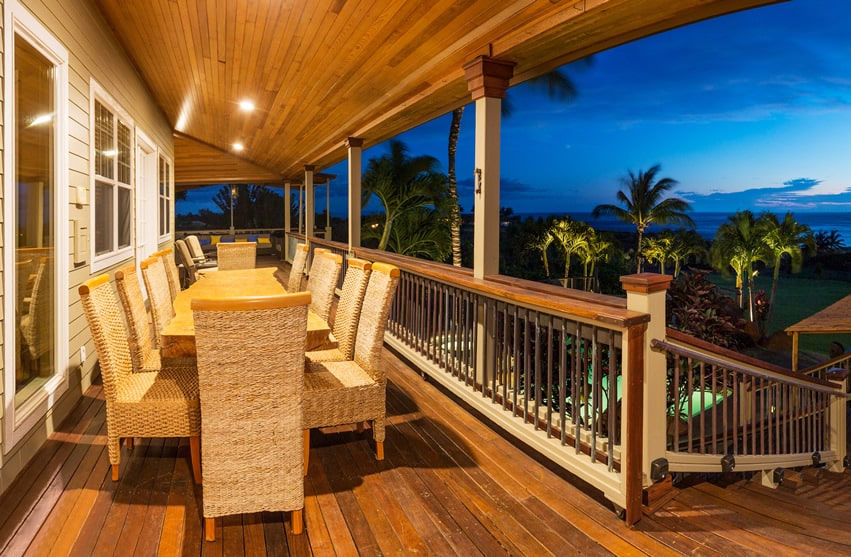 Tropical home with wrap around deck and ocean view