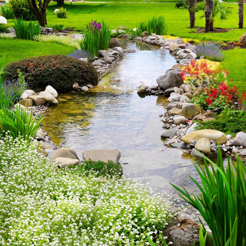 Stream in asian garden