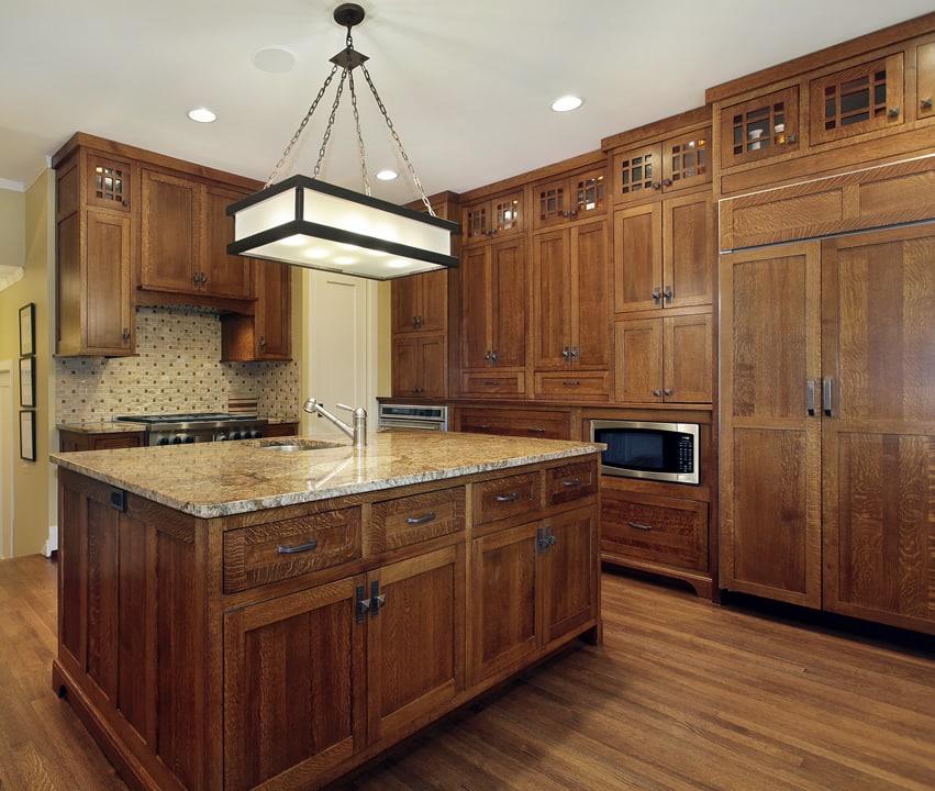 Beautiful wood cabinet kitchen with a lot of storage