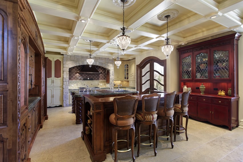 Custom luxury kitchen in million dollar home
