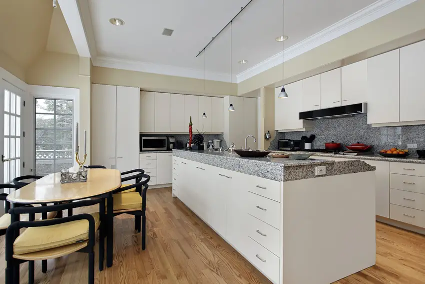 White kitchen with modern style
