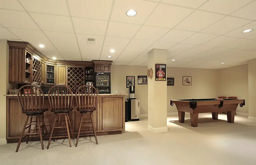 Bar with off white theme and solid cabinets 