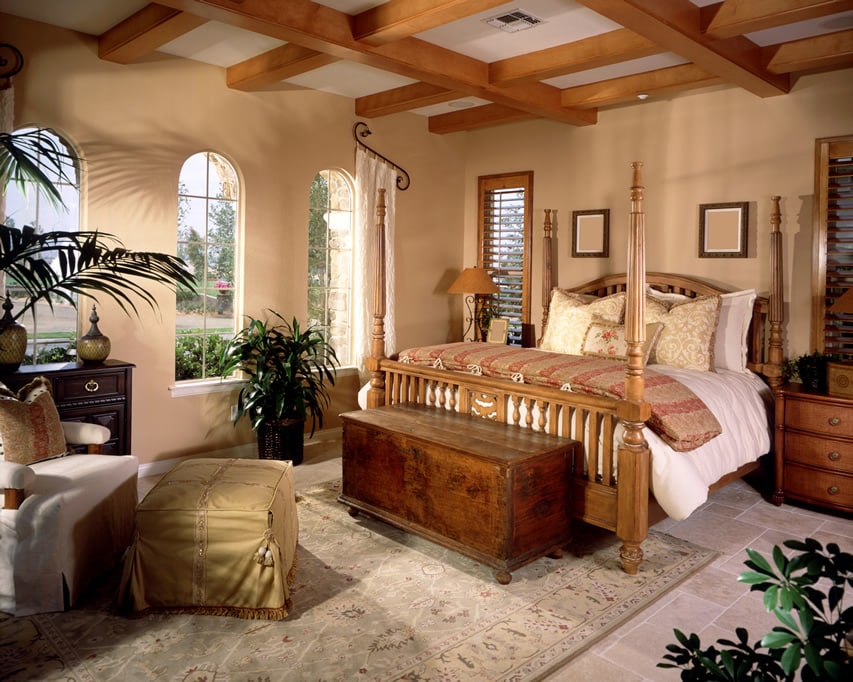 Custom bedroom retreat with refined decor