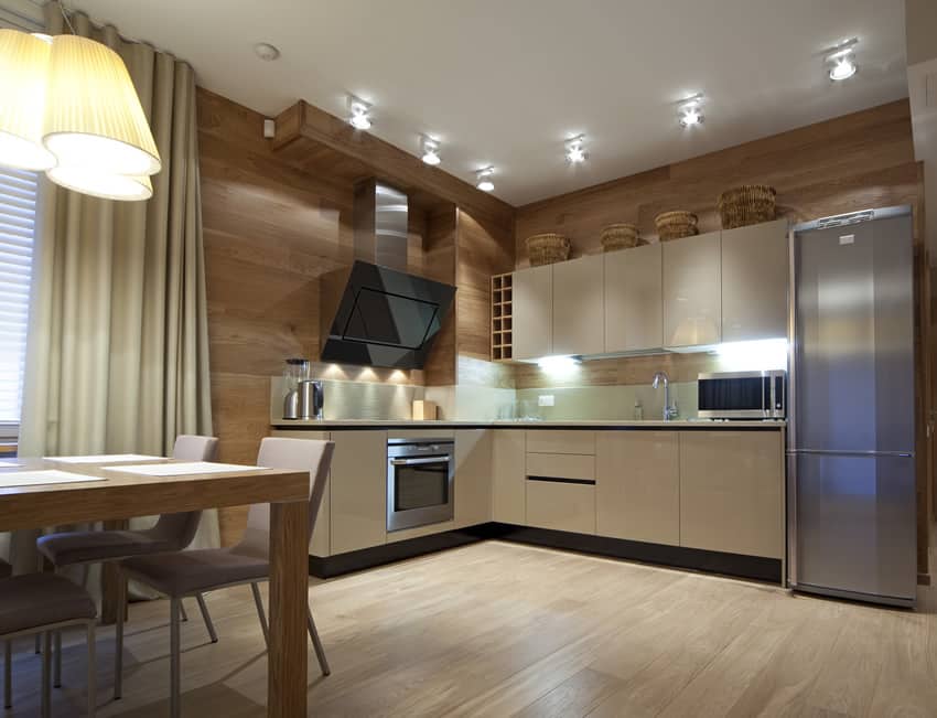 Modern apartment l shaped kitchen