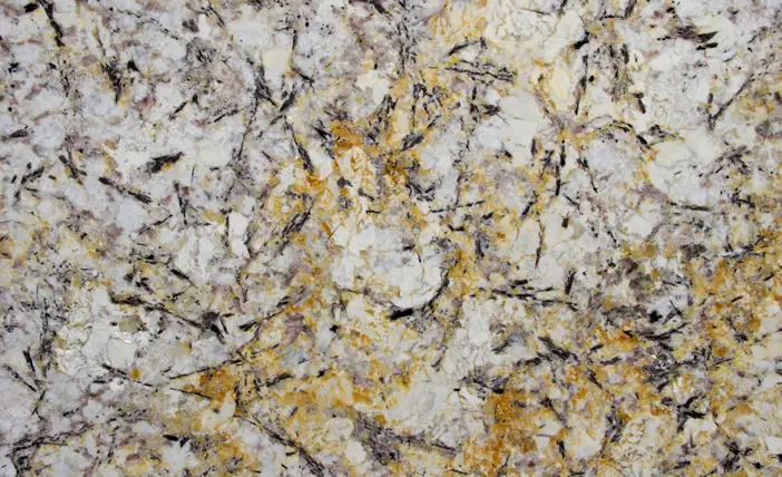 Gold and silver granite slab
