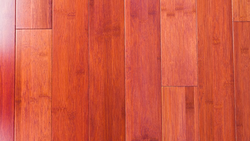 Bamboo flooring red stained