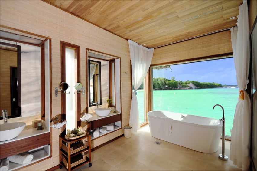 Beautiful luxury tropical resort bathroom