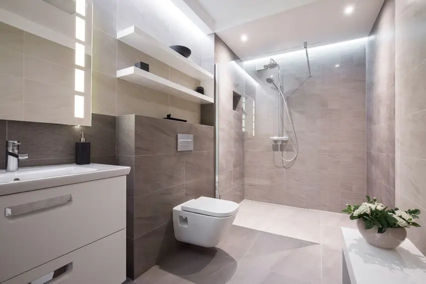 Clean contemporary design bathroom