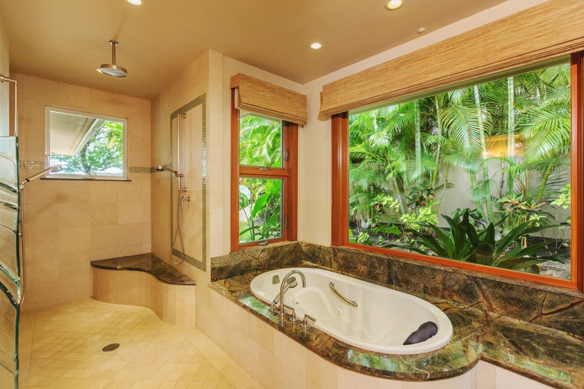 Tropical oasis bathroom suite