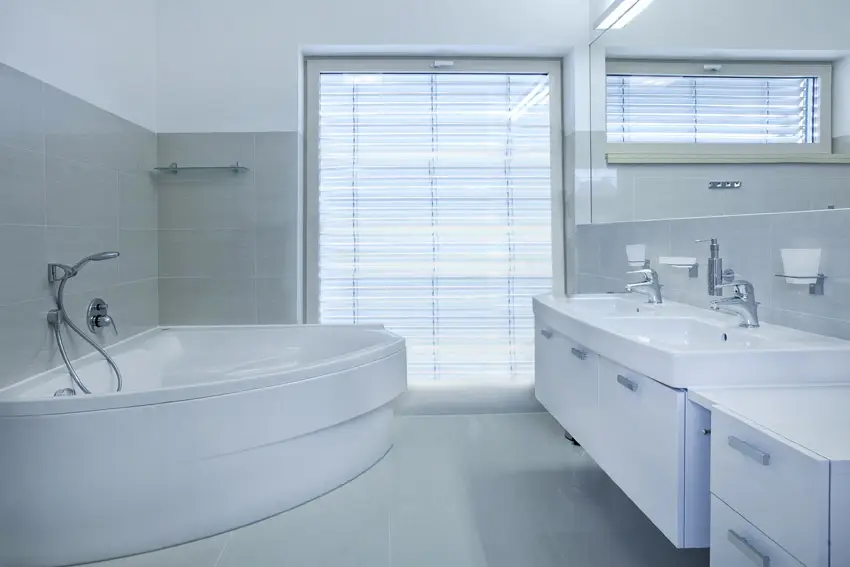 Neutral color bathroom design