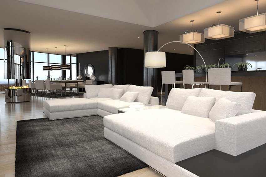 Modern Black And White Living Room Decor