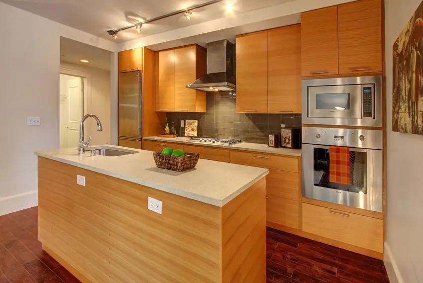 Pine wood modern kitchen