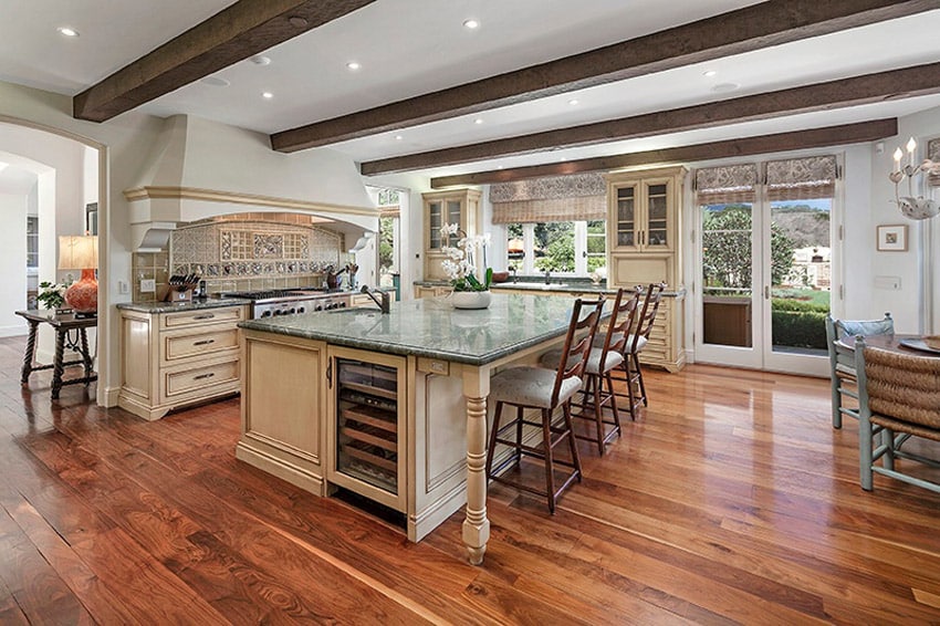 Luxury kitchen with monte cristo satin granite counters