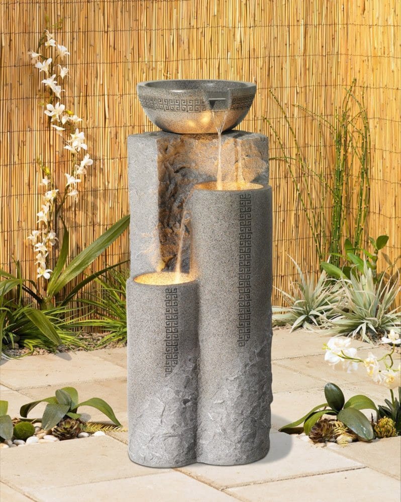 Faux marble indoor outdoor fountain
