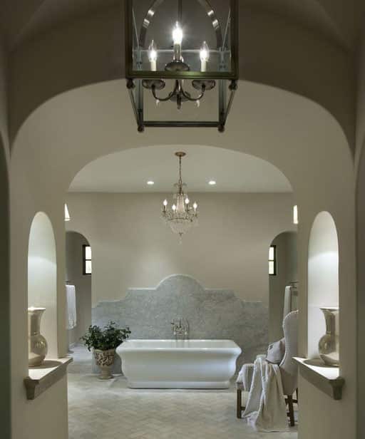 Large romantic master bath