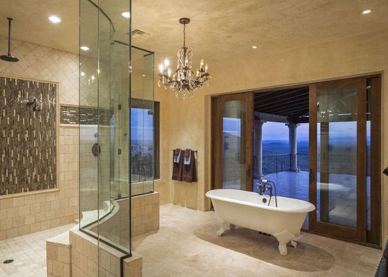 27 Gorgeous Bathroom Chandelier Ideas - Designing Idea