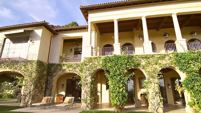 Mediterranean design home view of balcony