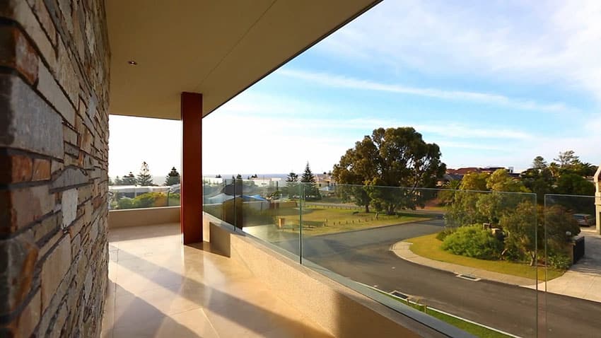 Modern home balcony view