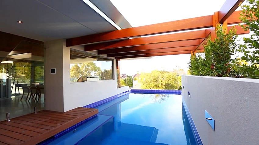 Swimming pool at modern house