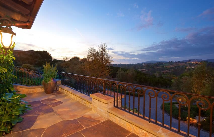 Balcony at Tuscan style home