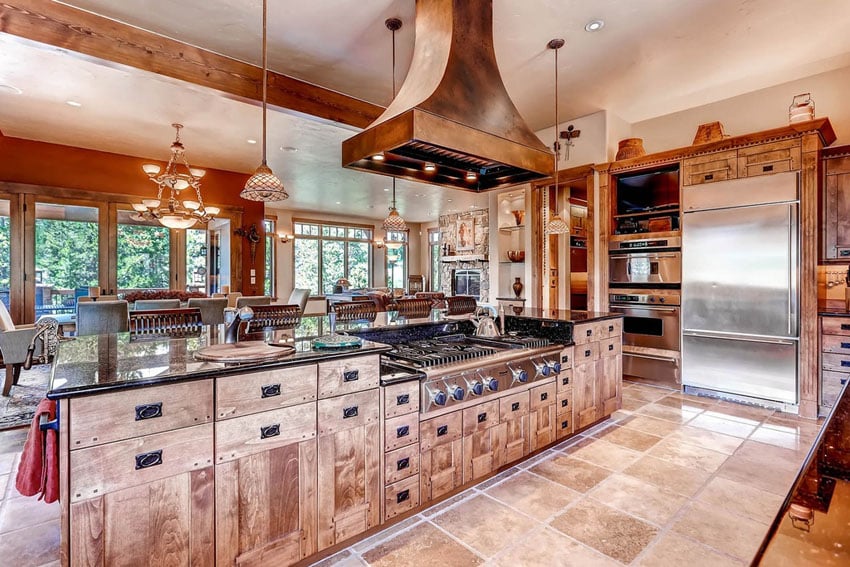 Kitchen with wood European cabinetry