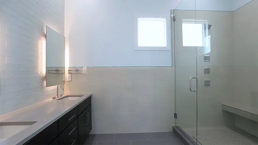 Contemporary bathroom at beach house