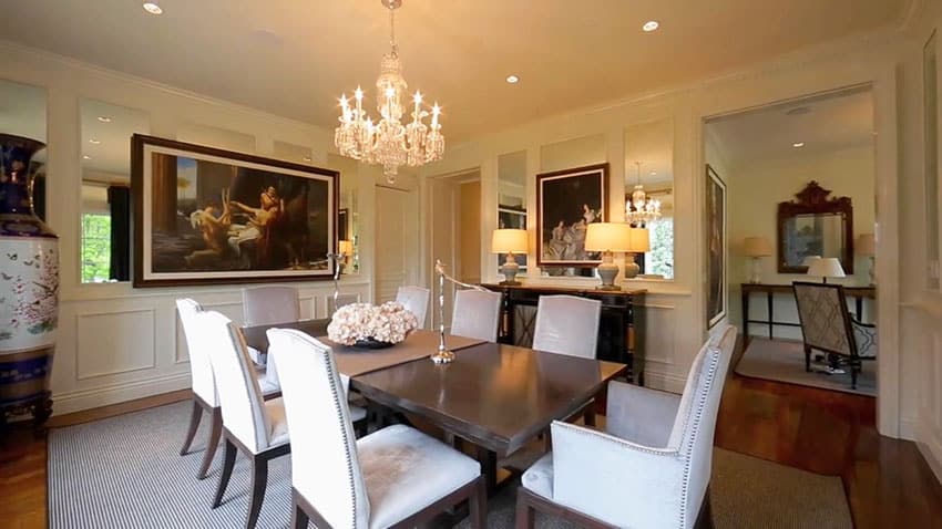Luxury dining room in french provincial house