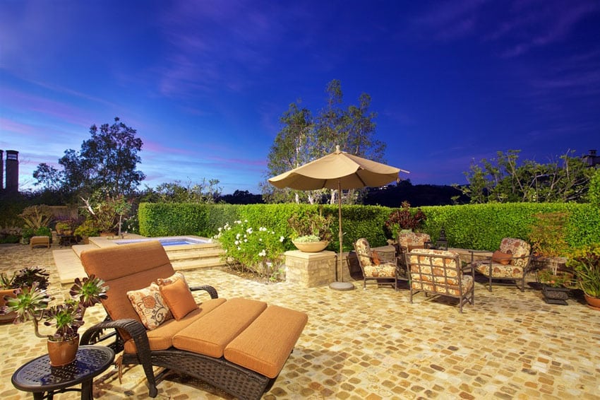 Luxury patio with outdoor furniture