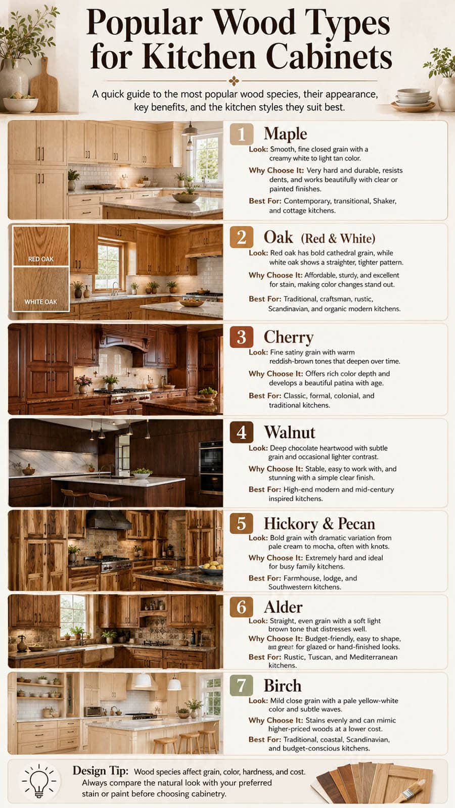popular types of wood for cabinets