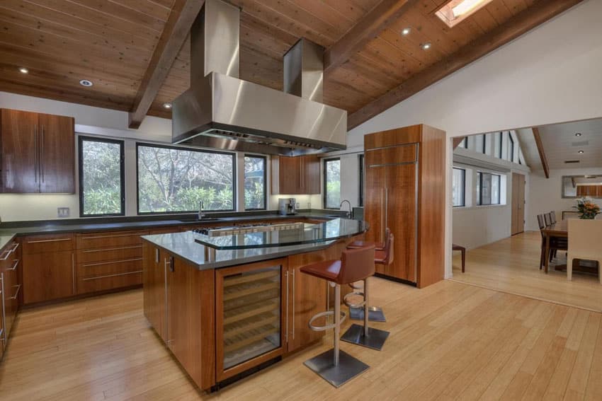 Contemporary craftsman kitchen with concrete countertops