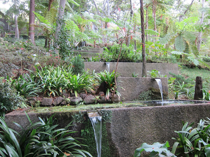 Garden water feature made of concrete