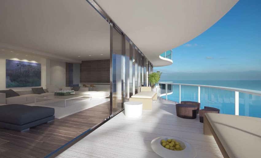 Modern oceanview deck with stunning views off homes main living room
