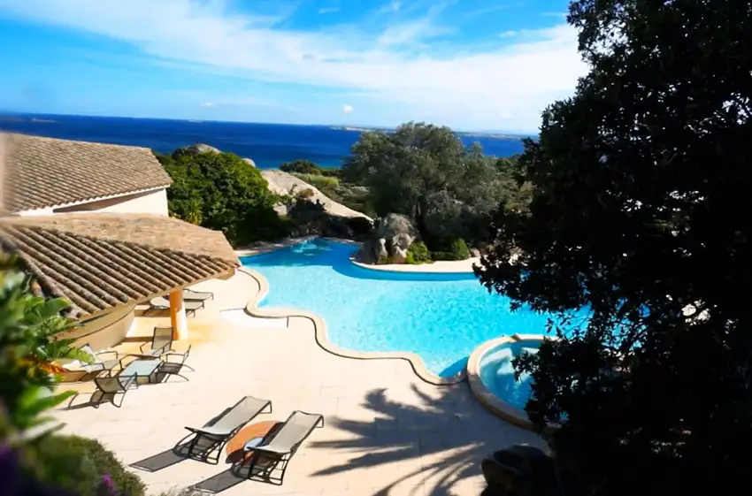 Ocean view pool at french villa