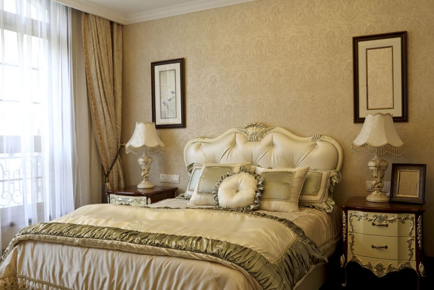 bedroom with cream decor