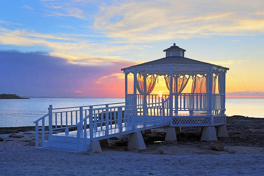 Victorian gazebo near the beach